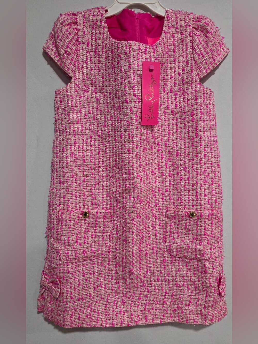 Lilly Pulitzer Pink and Cream Tweed Shift Dress